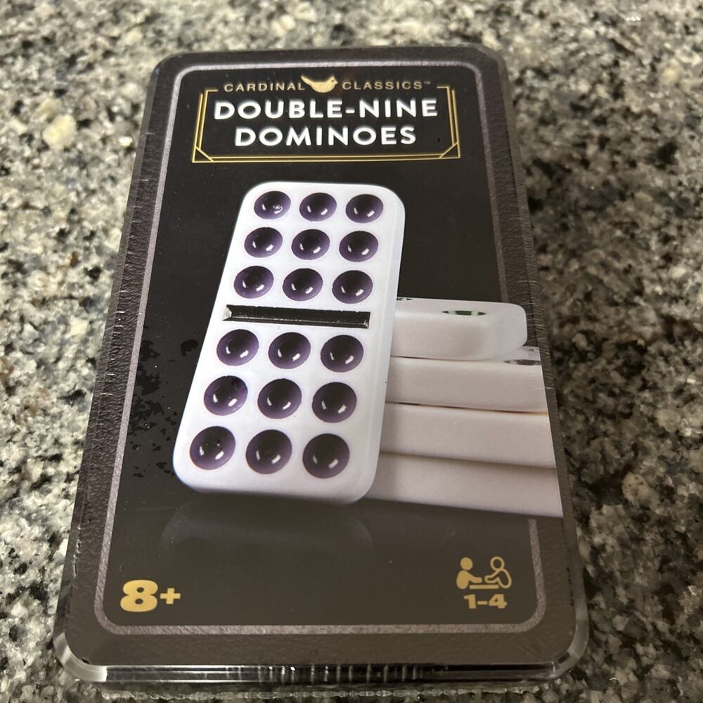Games Cardinal Classics Double Nine Dominoes Set in Storage Tin Dominoes for Kid